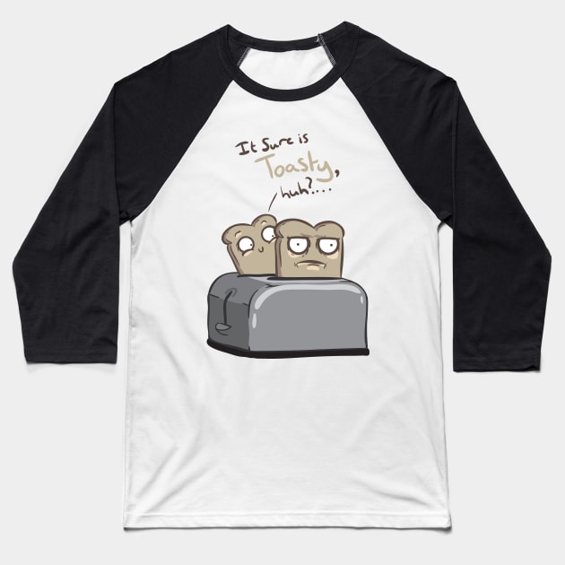 Toasty Baseball T-Shirt by PandaSiege